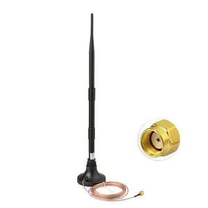 2.4GHz 9dbi Magnetic Base WiFi Router External Antenna RP-SMA 3m Extension für WiFi Receiver Extender Router Booster Repeater