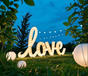 Lettere Luminose LED Personalizzate da 4-5 Piedi per Matrimoni e Negozi, Lettere 3D Illuminate con Lampadine per Edifici e Spazi Interni - Product Image 5