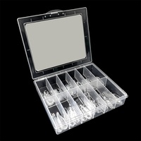 120 pièces de formes à ongles carrées en plastique, personnalisées avec votre marque, pour extension rapide de gel poly, style papillon français