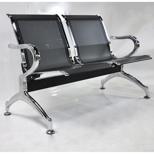 Silla de Espera Weike Shengye 122x67x79cm Negra con Pasamanos para Espacios Públicos - Product Image 4