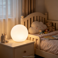 Lampe de table sphérique LED sans fil de 12 cm, lumière d'ambiance, globe rechargeable, chambre à coucher, changement de couleur RVB, télécommande, boule LED