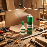 Kit de colle pour assemblage MDF en 2 parties, adhésif instantané haute viscosité avec activateur en spray pour le travail du bois et la menuiserie professionnels