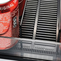 Hookei Soda Glides Sistema de flujo por gravedad Estante Rodillo Tienda de licores Estantería enfriadora para bandejas de estantes de refrigerador