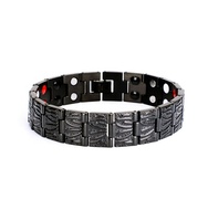 Pulseras Magnéticas de Turmalina con Protección Cuántica EMF y Energía Escalar para Hombres, Venta al Por Mayor