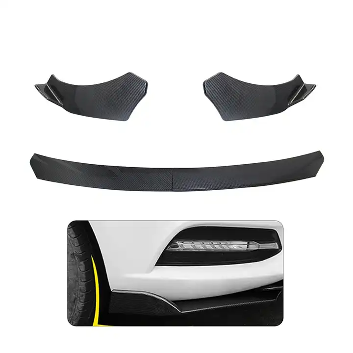 12 PCS Universal Car Spoiler Canards Kit, Linkstyle Soft Rubber Fins Vehicle  Front Bumper Lip Splitter, Anti Collision Exterior Sticker Accessories for  Car Body Decoration, Carbon Fiber Black - Yahoo Shopping