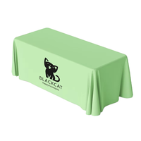 Offre à Durée Limitée : Housses de Table Ajustées Modernes en Polyester/Coton Tricoté Écologique, Durables, avec Logo Personnalisé – 4ft, 6ft, 8ft – Idéales pour Hôtels