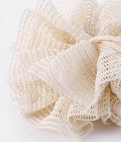 Éponge de Douche Écologique Naturelle Exfoliante Douce en Coton Biologique, Fleur de Bain en Maille, Pouf Loofah