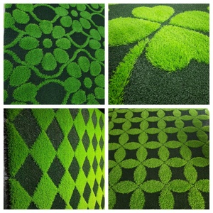 Gazon synthétique à motifs 3D pour l'extérieur, résistant aux UV, tapis écologique, moquette douce, gazon artificiel pour <span class=keywords><strong>jardin</strong></span>, cour - Product Image 4