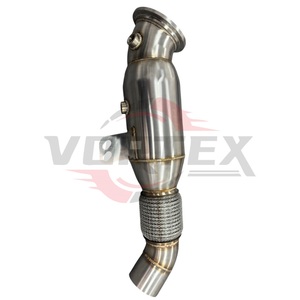 ท่อลงแคท Vortex 304 สแตนเลสสตีล หนา 1.5 มม. แบบไหลสูง สำหรับ B58 3.0T M340i/M240i G20/G42 ปี 2019-2025 พร้อมแผ่นกันความร้อน แบบดิบ ไม่มี CEL - Product Image 2