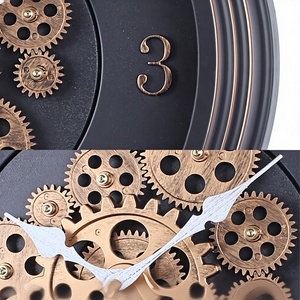 <span class=keywords><strong>Horloge</strong></span> murale vintage à engrenages, design industriel 3D, <span class=keywords><strong>horloge</strong></span> murale numérique ronde, décoration intérieure - Product Image 5