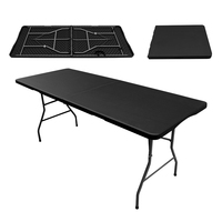 Table en plastique légère incassable de 180cm pliable moderne résistant aux chocs pour hôtels hôpitaux entrée Villas