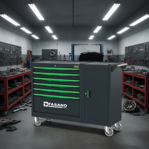 Fasano <b>Tools</b> 6 <b>Drawer</b> Rolling <b>Tool</b> Cabinet With Door And Casters For Auto Repair - Product Image 3