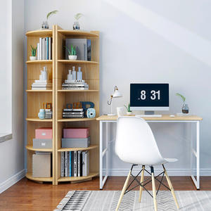 Estantería de esquina multicapa, estantes de almacenamiento de escritorio simple, para sala de estar, dormitorio, ahorro de espacio, librería de suelo a techo - Product Image 2