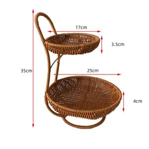 कारखाने थोक मूल्य बहुउद्देश्यीय प्लास्टिक फल रोटी घर सजावट रसोई व्यवस्थित उपकरण रतन बॉक्स टोकरी एक्रिलिक ढक्कन - Product Image 4