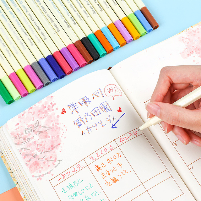 Hot Selling 0.38 mm Fine Line Drawing Pens Assorted Color Pens for Kids Adult Porous Fine Point Markers