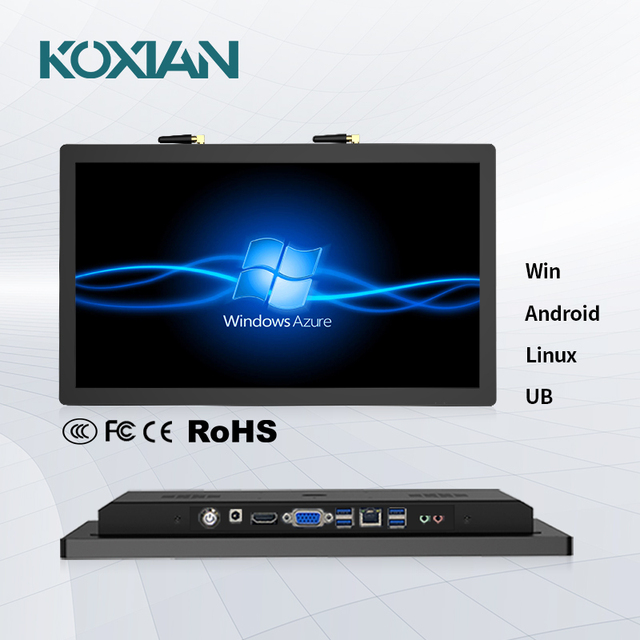 Industrial All-in-one Capacitive Touchscreen PC Supports VESA Wall Mounting Equipped with RS232 RJ45 and RS485 Interfaces