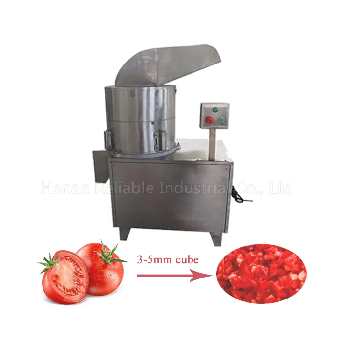 Mesin pemotong sayur tomat komersial
