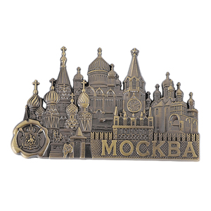 Aimant de réfrigérateur en alliage de cuivre-zinc 3D, souvenir de ville, logo en relief, aimant de réfrigérateur souvenir, cadeau de voyage, aimant de réfrigérateur - Product Image 4