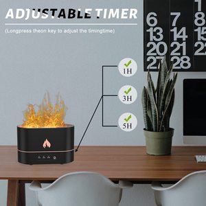 Difusor de Aroma Eléctrico con Diseño Minimalista, Llama 3D, Portátil, Humidificador con Vapor Cálido, Función de Desinfección, USB - Product Image 3