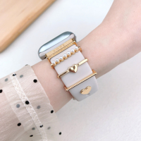 Bague de décoration à breloques en métal pour femmes à la mode pour bracelets de montre