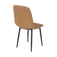 Chaise de salle à manger moderne nordique de luxe avec cadre en fer pour salon