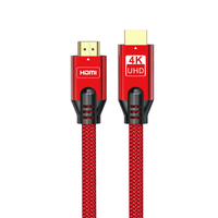 Câble HDMI 4K de 30 mètres en gros d'usine, amplificateur de signal 18 Gbit/s, ARC, coque en aluminium, câble tressé pour HDTV