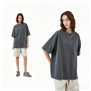 T-Shirt Vintage in Cotone Lavato 275gsm, Maglietta Oversize alla Moda con Spalle Scese, T-Shirt Unisex Streetwear - Product Image 2