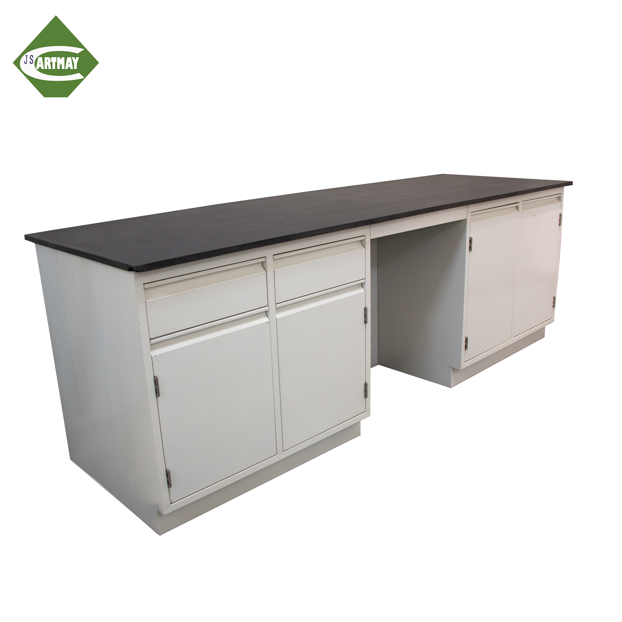 Large Melamine Lyft L-shape Chemistry Test Titration Top Centrifuge Laboratory Tables Bench with Sink