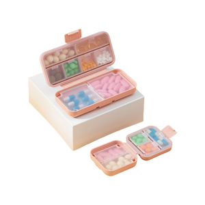 Hot bán nhỏ <span class=keywords><strong>Pill</strong></span> Box Organizer nhựa <span class=keywords><strong>container</strong></span> thuốc cầm tay trường hợp cho công ty - Product Image 1