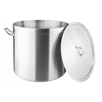 Marmites et casseroles en aluminium pour soupes et bouillons, grande capacité, avec fond composite, pour usage commercial et hôtelier