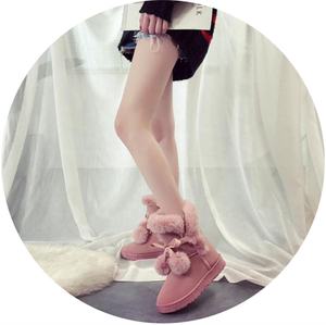 <span class=keywords><strong>Bottes</strong></span> d'hiver en fourrure mignonne pour femmes YL-1288, <span class=keywords><strong>bottes</strong></span> en fourrure synthétique confortables pour le temps froid, à lacets et pompon - Product Image 5