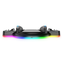 Station de charge double RGB MIMD de haute qualité 2-en-1 pour manette P5, support de console, matériau plastique durable, garantie de 12 mois