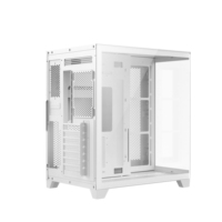 AntarcChill Desktop Computer Case White Double-Sided Tempered Glass ATX Fish Tank Plus Gaming Case Stock for Daily Work