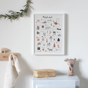 Alfabeto inglés de estilo nórdico para niños, imagen colgante cognitiva decorativa, Fondo de foto de Educación Temprana, pared de salón - Product Image 2