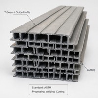 Profilé de guidage en T en alliage d'aluminium pour la construction et le soutien industriels