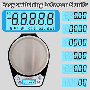 डिजिटल स्टेनलेस स्टील 0.1 जी उच्च परिशुद्धता रसोई आहार वजन पैमाने बैकलिट एलसीडी डिस्प्ले ऑटो बेकिंग के लिए खाद्य पैमानों - Product Image 5