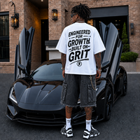 T-shirt Homme OEM Uni Sans Motif Unisexe Oversize Camiseta Réfléchissant en Polyamide Épaules Dénudées Tissu Éponge