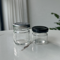 High Quality Food Grade Clear Fruit Jam Canned Glass Jar Spread 25 ml 50 ml Jam Sample Size Honey Jars
