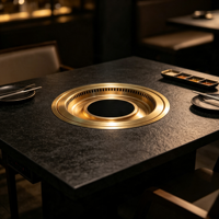 Table de barbecue multifonctionnelle sans fumée pour usage commercial, table de barbecue intégrée auto-purifiante pour la restauration