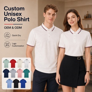 Logo personnalisé unisexe pour chemise tricotée, éco-responsable, haute performance, séchage rapide, bordure contrastée, impression vierge, uniforme d'équipe, OEM en gros - Product Image 1