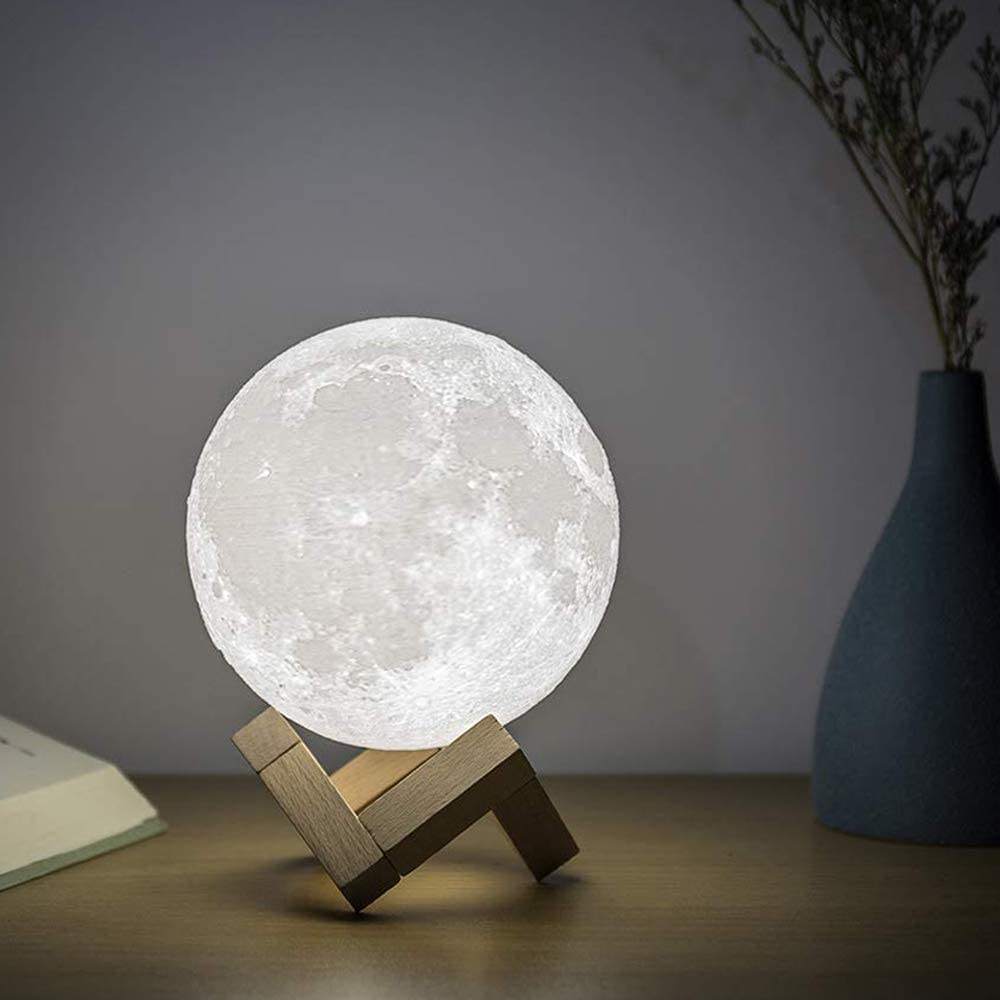 Lampe de table Mond 15 cm LED Licht RGB Farbwechsel Mondlampe USB-Fernbedienung