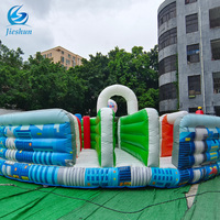 Usine gonflable Combo trampoline rond labyrinthe château gonflable maison de rebond jeu de parcours d'obstacles aire de jeux pour événement de location