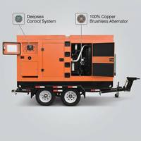 Générateur diesel portable de type remorque 400 KVA 320 kW triphasé avec ATS 50/60 Hz certifié CE ISO par le moteur Weichai