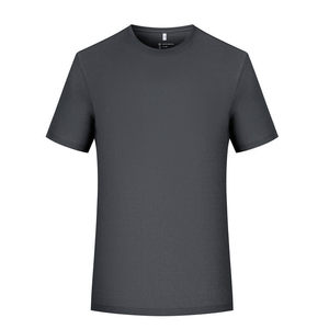 Custom T-Shirt Round Neck Short Sleeve Solid Color Cotton Workwear Leisure Wear White Black Khaki Green Gray Thin Fabric - Product Image 4