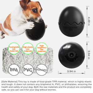 Mysterious Egg Dog Treat Dispensing <b>Toy</b> Rubber <b>Interactive</b> Pet <b>Toy</b> for Dogs Easter Fun Style Solid Color - Product Image 5