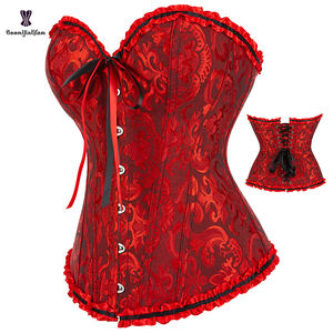 10 가지 색상 가능 플러스 사이즈 패션 코르셋 빈티지 고딕 코르셋 뷔스티에와 코르셋 여성용 빅토리아 - Product Image 3