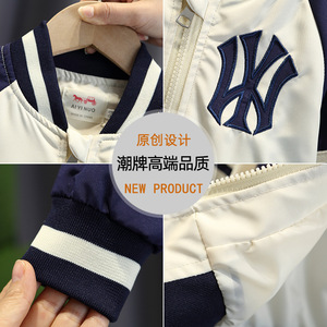 2025 nouveaux vêtements décontractés pour enfants de style coréen, hauts de <span class=keywords><strong>printemps</strong></span> et d'automne pour garçons, vestes de baseball pour bébé - Product Image 4