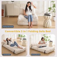 Modernes Klappsofa-Bett, umwandelbarer Schlafsessel mit Kissen, faltbare Matratze mit Unterstützung, tragbares Ausklappsofa