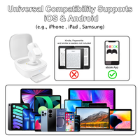 Mouse Ring Nirkabel dengan Penyangga yang Dapat Ditarik untuk Smartphone, Tablet, Laptop, Remote, Kamera Tiktok, E-book, Studio Creator, Kontrol