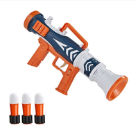 Pistola de dardos de juguete de espuma de bala suave con alcance ABS y PC, bomba de aire de resorte de plástico, juego de pistola de tiro para exteriores